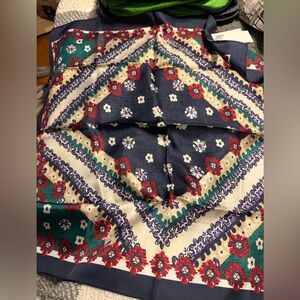 LOFT Silk Scarf with Floral Design